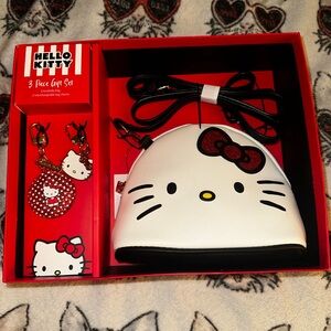 Hello Kitty Assorted 3-Piece Crossbody Bag Set with 2 Interchangeable Charms